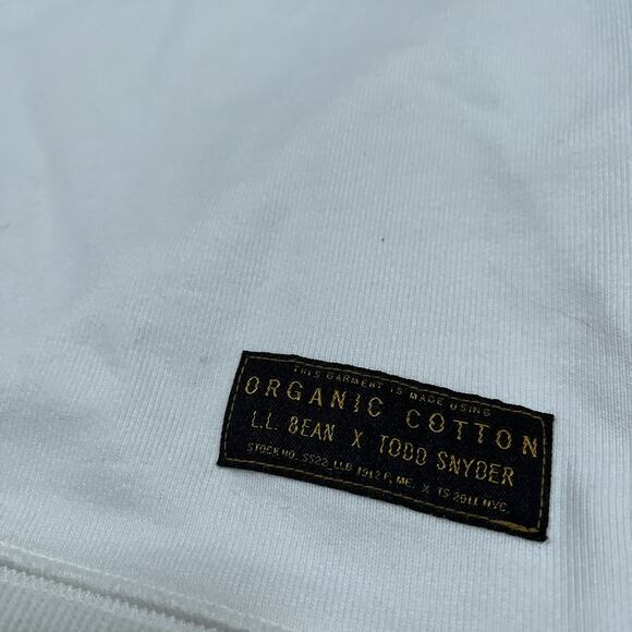 LL Bean Todd Snyder Organic Cotton Sweatshirt Mt Katahdin Graphic Ivory Small - Picture 9 of 9
